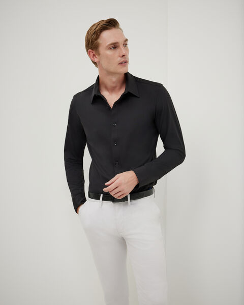 Slim Travel Shirt, Black, hi-res